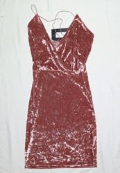 SK#81, Vestido Slip de Veludo Elegante Y2K