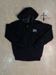 Stussy rework style front and back embroidery jack..