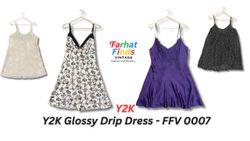 Y2K Glossy Drip Dress - FFV 0007