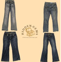Y2K Unique Bootcut Jeans (HG-057)