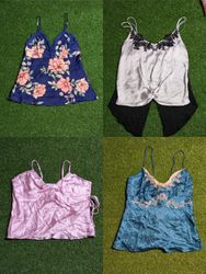 Y2k camisole tops de seda acetinada MAV#13