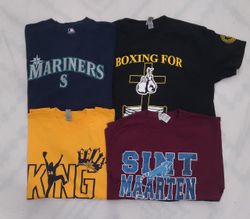 Pacote de Camisetas Impressas Vintage Sem Marca CR..