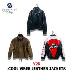 Y2K Cool Vibes Leather Jackets - EV01093