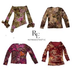 Y2K Data & Noite Camisas de Mangas Longas