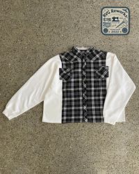 Camisa Painel em Flanela de Contraste Reciclada