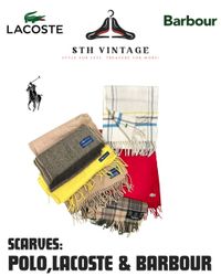 Ralph Lauren,Lacoste & Barbour Bufandas