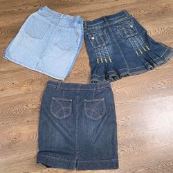 Y2k denim skirts
