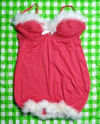 SR#001, Y2k Christmas Santa Lingerie Tops