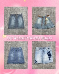 Saia Midi em Denim Y2K