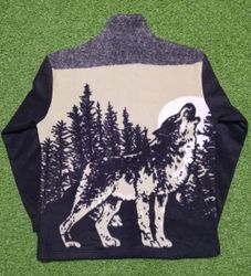 Chaquetas de forro polar impresas de Wolf
