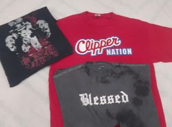 ZV0584 Lot de T-shirts imprimés sans marque