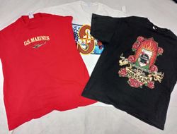 Conjunto de Camisetas Impressas Vintage sem Marca ..