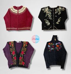 Suéteres Bordados Vintage Y2K