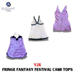 Y2K Fringe Fantasy Festival Cami Tops - EV01182