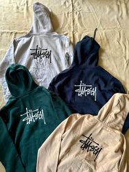 Stussy rework style mix pullover hoodie