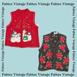 (FV-297) Chaleco navideño Detalles embellecidos Su..