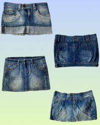 Y2K Unique Denim Mini Skirts (TS-1318)
