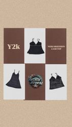 Y2k Noir Obsession Cami Top