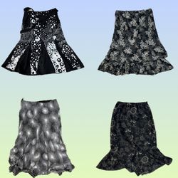 Faldas Flirales Black&White Y2K (TS-1331)