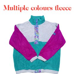 Veste en polaire multicolore