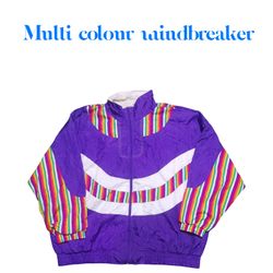 Jaquetas corta-vento multicoloridas