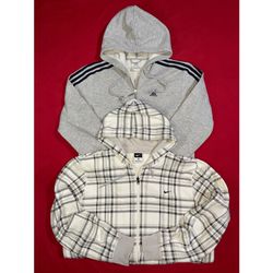 Nike and adidas zip ups hoodies