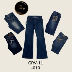 Y2K Flared Embroidery Jeans – Vintage 2000s Style ..