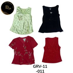 Blusa de Poliéster Manga Curta Y2K – Estilo Vintag..