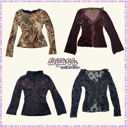 Y2K Grunge Girl Mesh Tops (DVC#101)