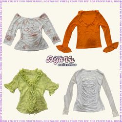 Y2K Paris Hilton Inspired Fairycore Mesh Tops (DVC..