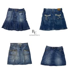Y2K Britney Era Denim Midi Skirts RE-2386