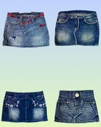 Y2K Einzigartige Denim Mini Röcke (TS -1343)