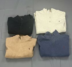 Ralph Lauren Quarter Zip Sweater Bundle (10 Pieces..