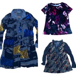 Damen samt blouse 13Stk