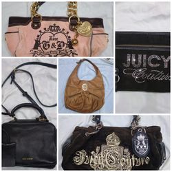 💖 Juicy Couture Bags Lot – 5 Pieces | Mixed Style..