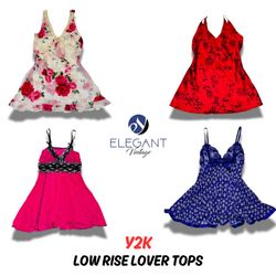 Y2K Low Rise Lover Tops - EV0323