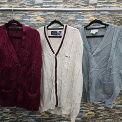 Cardigan de Tricô sem Marca AV-0225