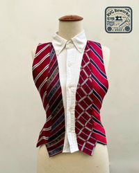 Upcycled Silk Necktie Vest