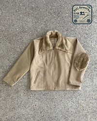 Upcycled Faux Sued Workwear Jacket