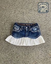 Upcycled Rock Revival Ruffle Skirt