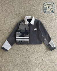 Upcycled Nike Camo Cropped Jacket