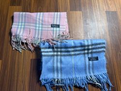 Burberry scarves in pink and blue