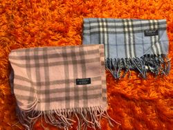 Burberry scarves pink and sky blue