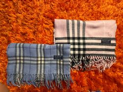 Burberry scarves pink and sky blue