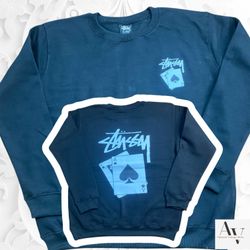 Stussy rework style pocket card sweatshirts