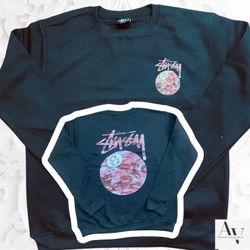 Stussy rework style beija moletons 8ball