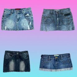 Gonne mini in denim Y2K ( TH:015)