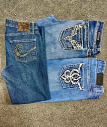 Y2K embroidered jeans bootcut