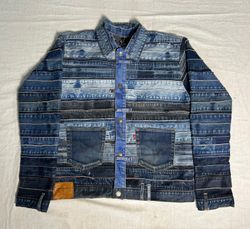 Veste en denim recyclé avec ceinture WR_0001