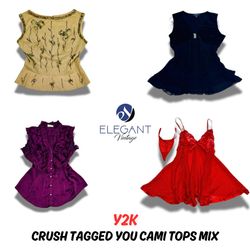 Y2K Crush Tagged You Cami Tops - EV0378